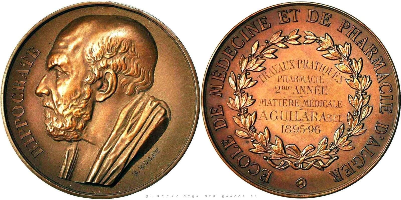 MEDAILLES D AFN 235 Medaille Hippocrate medecine pharmacie.jpg